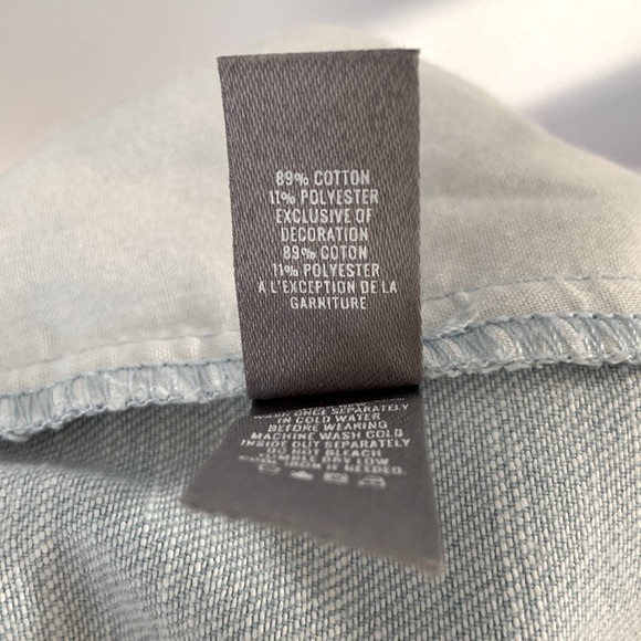 Aerie • Chambray Frayed Jean Shorts With Elastic Drawstring Waist Size Small - Picture 7 of 8